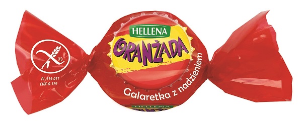 Galaretka Oran�ada Hellena cukierek zawini�ty 15cm znaczek bez glutenu (002)